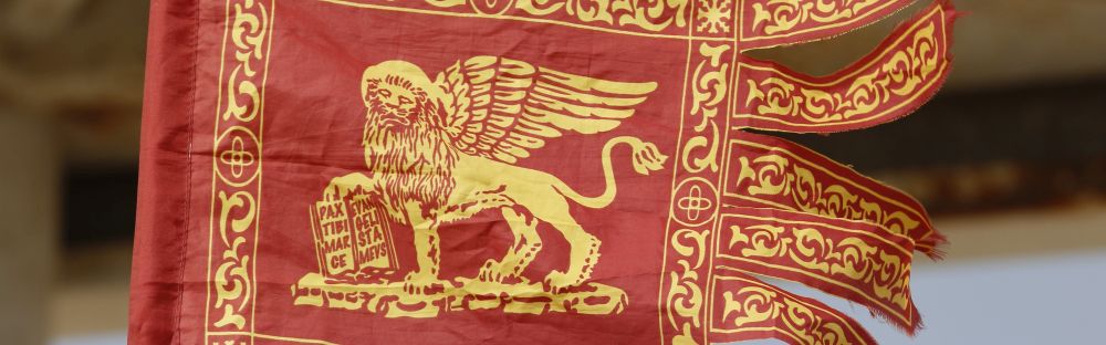 Saint Mark winged lion flag of the Veneto region