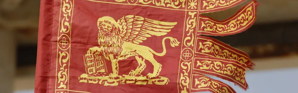Saint Mark winged lion flag of the Veneto region