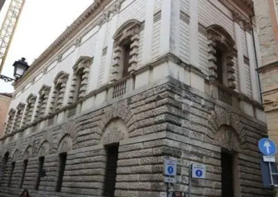 Thiene palace by Andrea Palladio in the historical center of Vicenza. City tour, walking tour by Sightseeing in Italy.