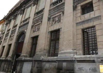 Palais Valmarana Braga Rosa d’Andrea Palladio dans le centre historique de Vicence. Randonnée à pied, tour de laville, excursion d’une journée en Italie, région de la Vénétie