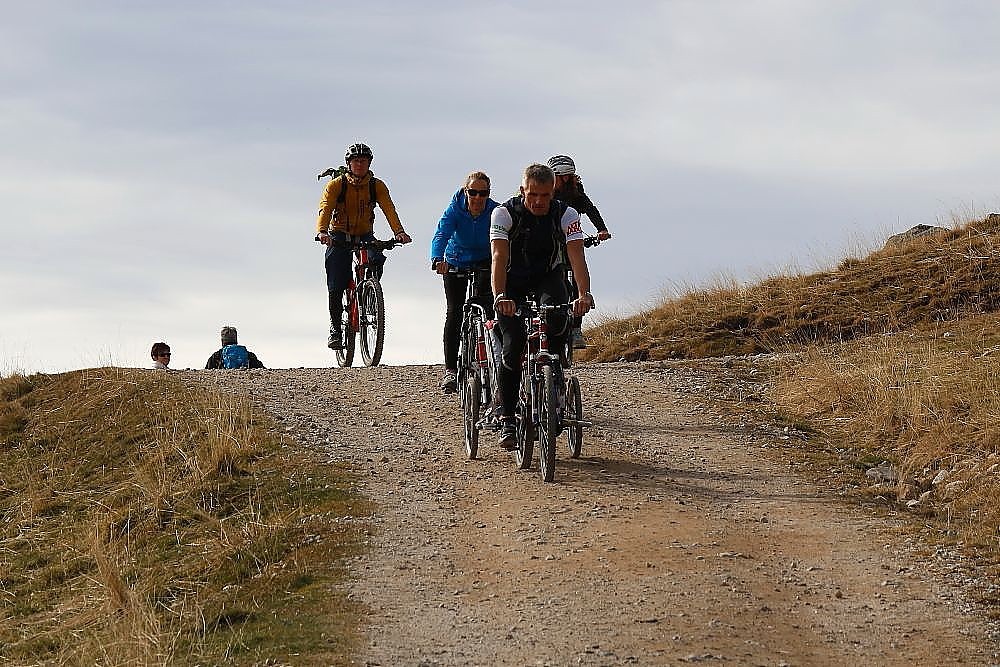 Vélo de montagne sur les Dolomites