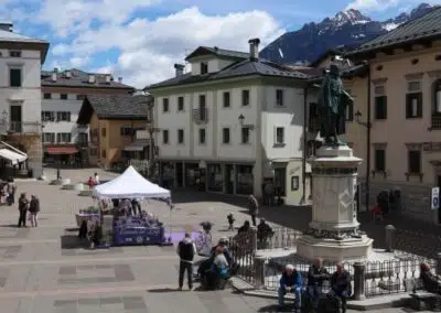 Pieve di Cadore main square Dolomite mountains