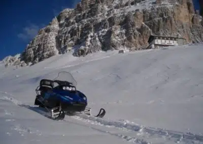 Snowmobile Dolomite Mountains 3 cime