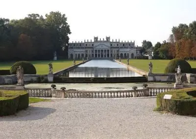 villa pisani garden, to visit during day excursion, located along the brenta waterway between venice and padua