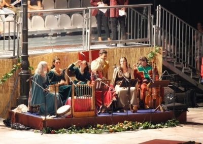 Chess game Marostica the musicians