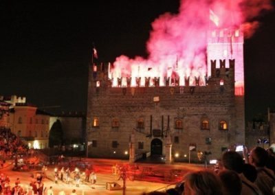 Feu d'artifice du château inférieur de Marostica