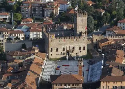 View of the lower Castle of Marostica, built by the Scaligers seigneuries of Verona