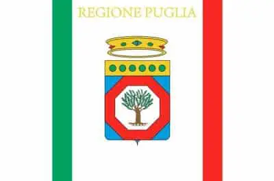 Flag Apulia region Italy