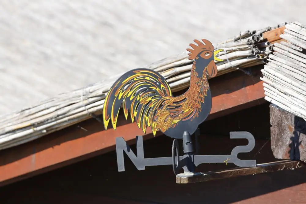 Rooster weathervane metalworking craft veneto region