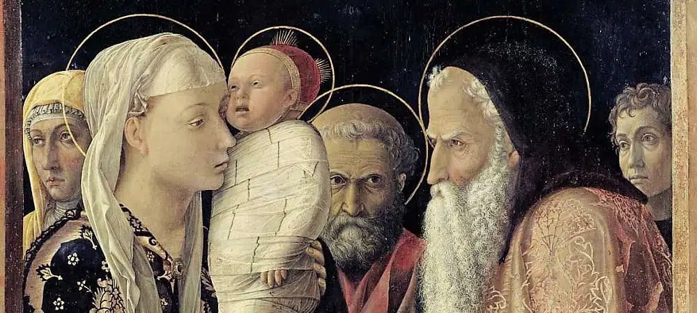 Presentation at the Temple, Gemäldegalerie, Berlin Andrea Mantegna - Presentation at the Temple, detail, Gemäldegalerie, Berlin