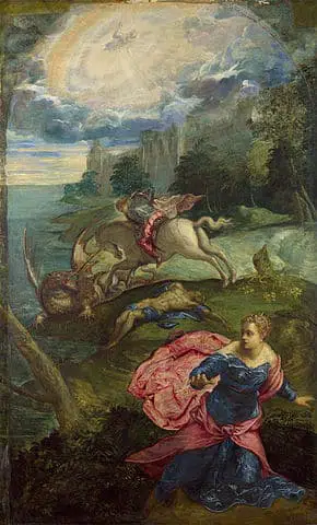 Saint George and the Dragon by Tintoretto, National Gallery, London
