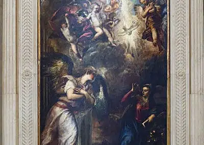 The Annunciation, painting by the Italian Renaissance master Titian. It remains in the church of San Salvador in Venice