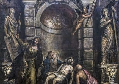 Pietà, Titien, Gallerie dell'Accademia à Venise. Une des dernières œuvres du maître italien, incomplète et finie par Palma le Jeune