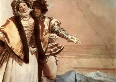 La déclaration d'amour, 1757, fresque, Villa Valmarana ai Nani, Vicence