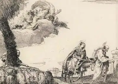La fuite en Egypte avec la Sainte Famille, 1750-1753