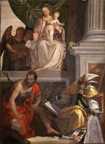 Vierge à l’enfant au trône, saints, donateurs, Paul Véronèse, Musée de Castelvecchio, Vérone