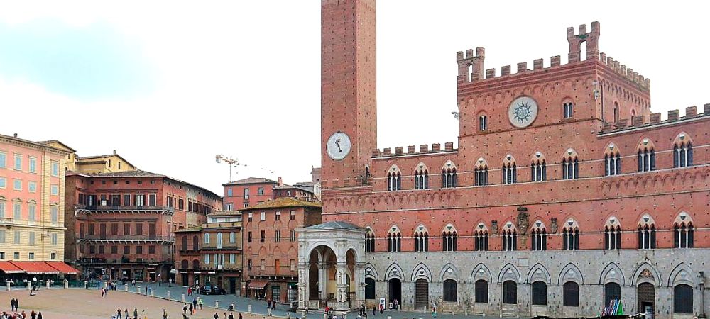 Sienne Piazza del Campo, Toscane, circuit privé à pied avec un guide local