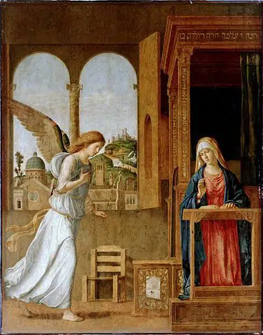 The Annunciation (1495), Cima da Conegliano, Hermitage Museum, San Pietroburgo, Saint Petersburg
