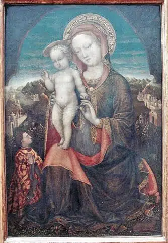 The Madonna of Humility adored by Leonello d'Este, Louvre, Paris, France