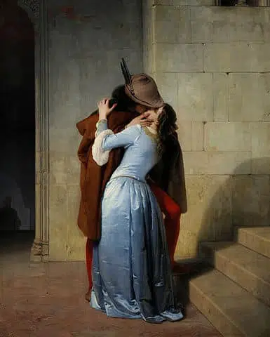 Francesco Hayez, Le baiser, Milan, Pinacothèque de Brera