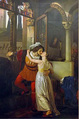 Francesco Hayez, The last kiss of Romeo and Juliet, Tremezzo, Villa Carlotta