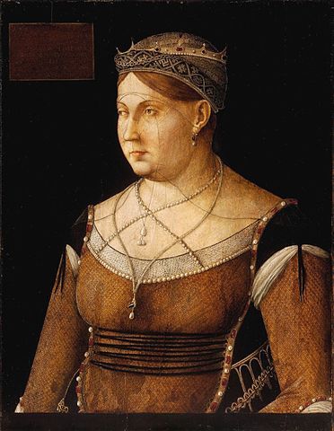 Gentile Bellini, reine Caterina Cornaro, v. 1500; Szépmüvészeti Múzeum, Budapest