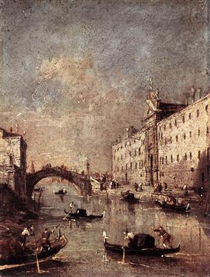 Rio dei mendicanti, Bergamo, Accademia Carrara, Francesco Guardi