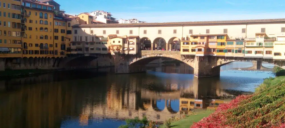 Florence Ponte Vecchio in Tuscany region. Renaissance center with the Medici lords. Etruscan cities with Pisa, Arezzo, Volterra.