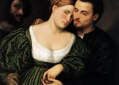 Venetian lovers, oil on canvas, Pinacoteca di Brera, Milan