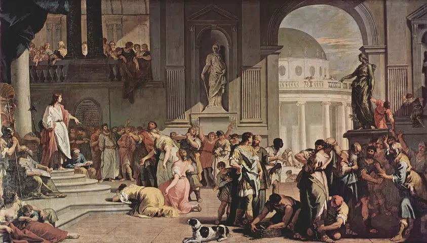 Suzanne devant Daniel, 1725-26, Turin, Galerie Sabauda. Peintre Sebastiano Ricci, artiste vénitien du VXII et XVIII siècle, peintre du Baroque italien